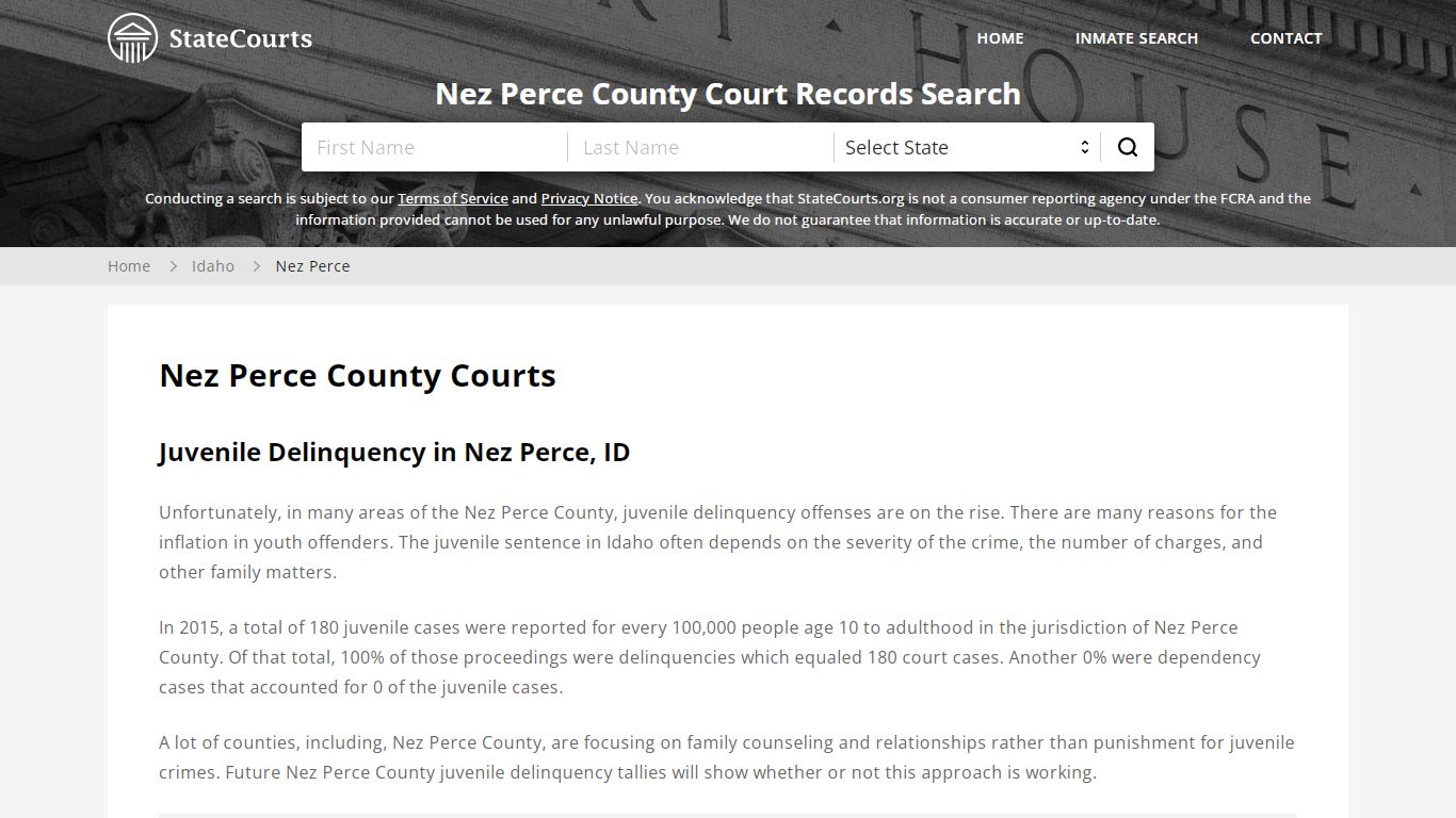 Nez Perce County, ID Courts - Records & Cases - StateCourts